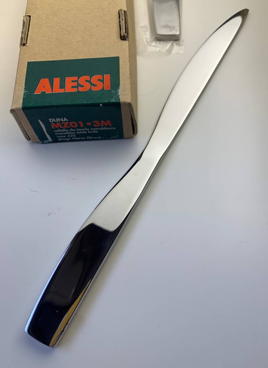 未使用 ALESSI アレッシィ ”DUNA” MZ01・3 MARCO ZANUSO マルコ・ザヌーゾ Monobloc Table Knife 2 検) brionvega terraillonの画像4