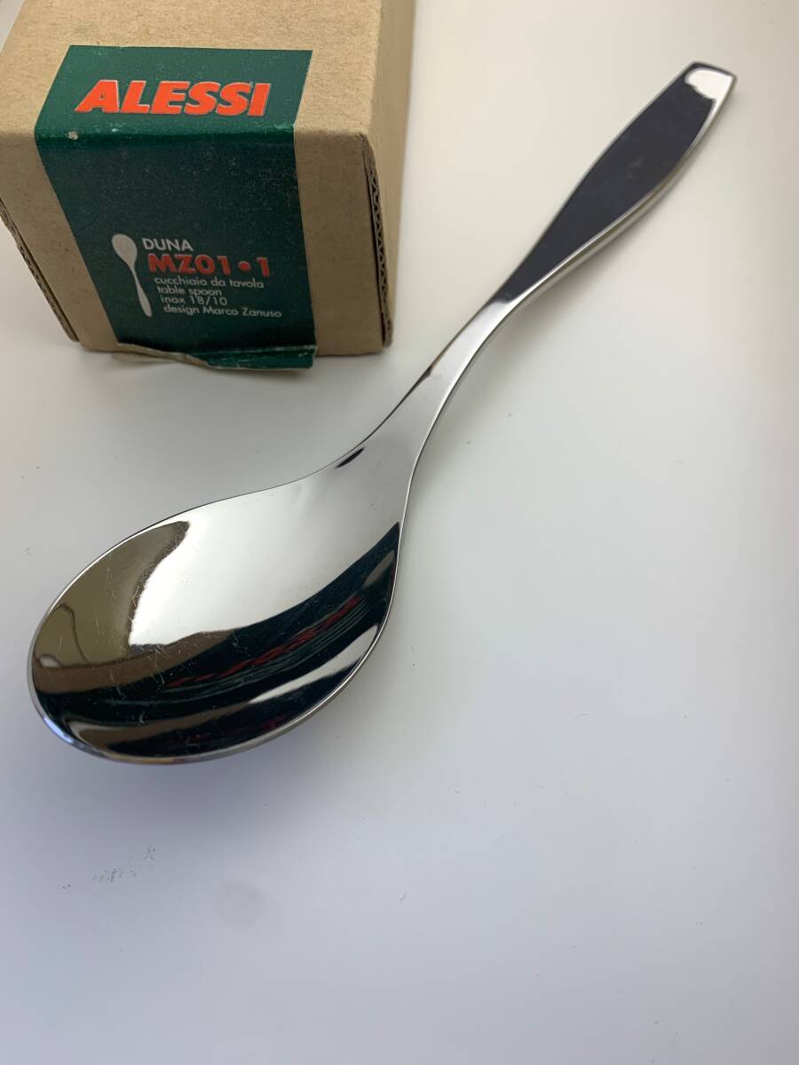 未使用 ALESSI アレッシィ ”DUNA” MZ01・1 MARCO ZANUSO マルコ・ザヌーゾ Table Spoon 2 検) brionvega terraillonの画像3