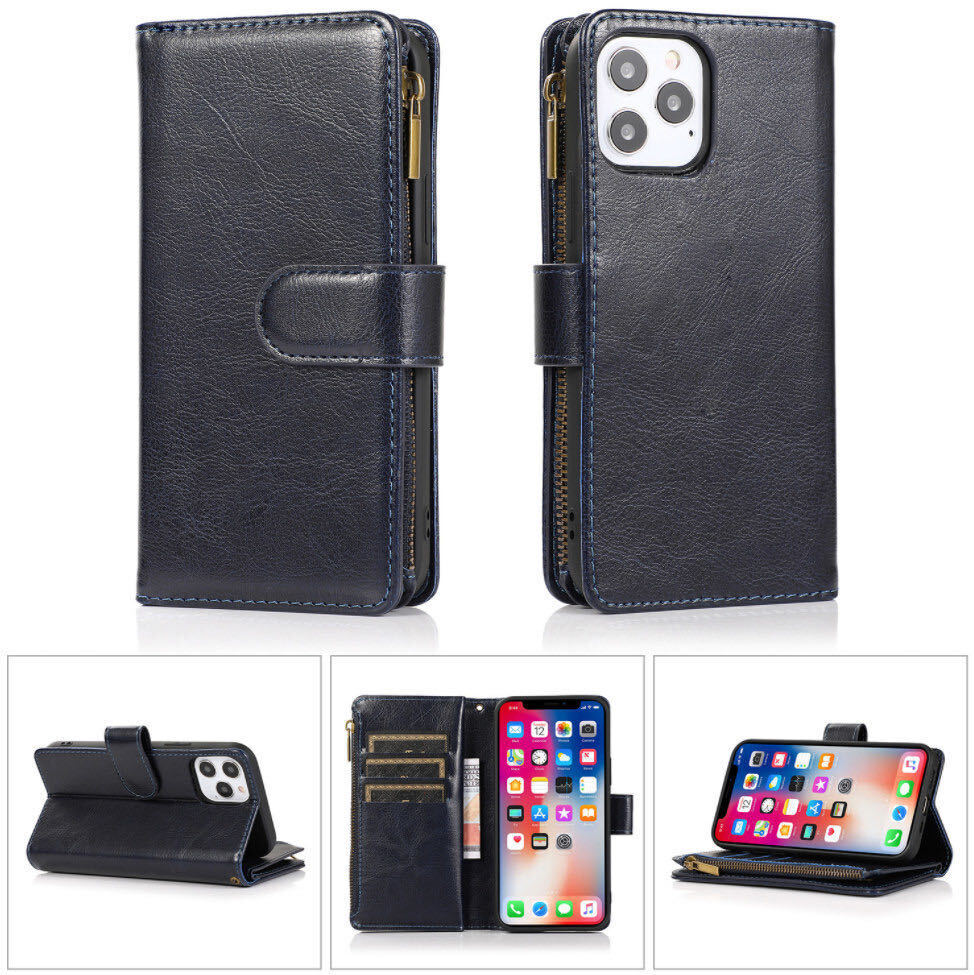 iPhone12pro財布型ケース、 手帳型 カバー 、手帳型スマホカードケース＊新品＊当日発送（ピンク）