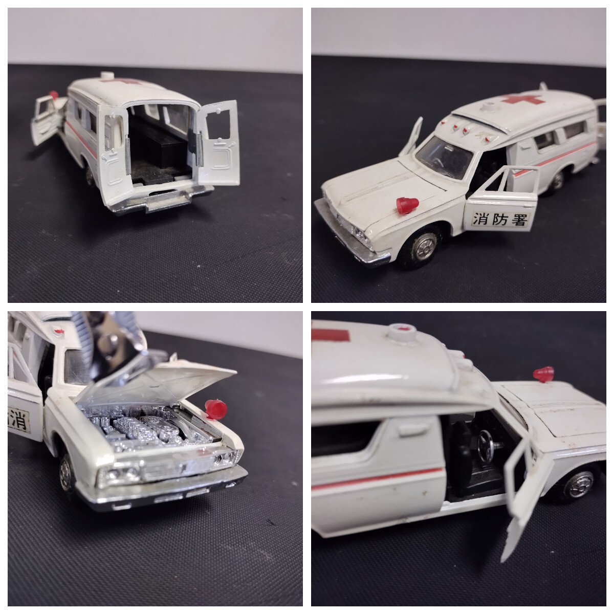 NR1241 ダイヤペット YONEZAWA TOYS TOYOPET CROWN 消防署 クラウン TOYOTA 当時物 トヨタ ミニカー レトロ ヨネザワ 金属製 くるま 車_画像8