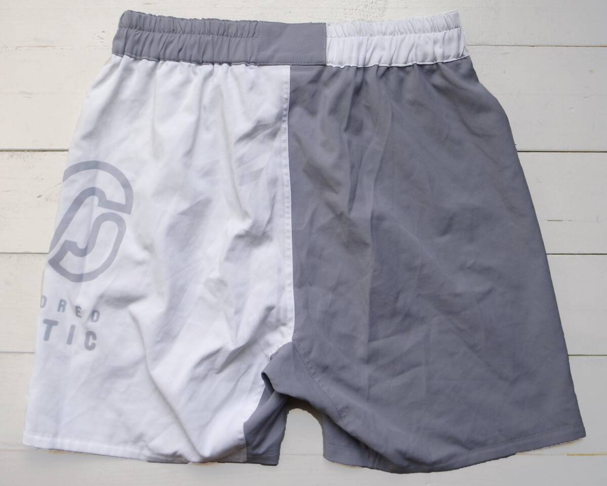 ONEHUNDRED ATHLETIC / 100 ATHLETIC DRY GRAPPLE SHORTS グラップルショートパンツ M トレーニングハーフパンツ グレー×白 宇野薫 10AC_画像2