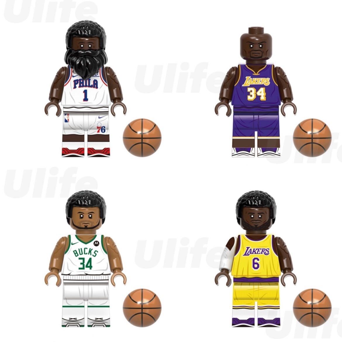 8体セットB LEGO レゴ互換 ミニフィグ NBA プロ バスケットボール 人気チーム スポーツ選手 フィギュア ミニチュア 送料無料 匿名配送_画像4