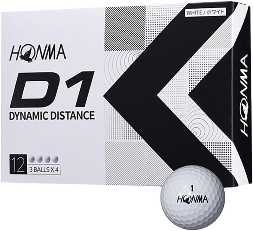 本間ゴルフ BT2201 ゴルフボール ホワイト ナンバー(1,2,3,4) 1ダース(12球入り) HONMA White 2022 ホンマ 日本正規品 即納_画像1