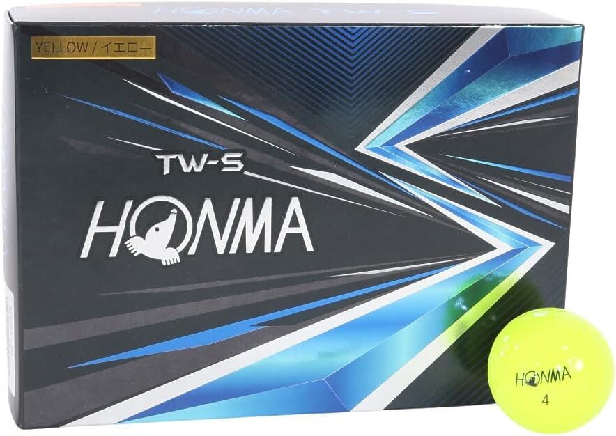 本間ゴルフ TW-S ゴルフボール イエロー 1ダース（12球入り） HONMA BT2103 BTQ-2103 Yellow ホンマ 日本正規品 即納_画像1