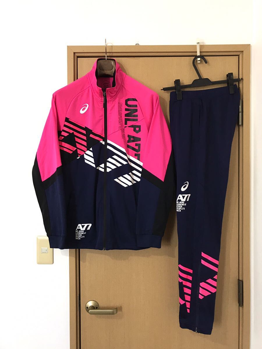 asicsアシックス A77ジャージセットアップ上下トラックウェア asicsアシックス A77ジャージセットアップ上下トラックウェア