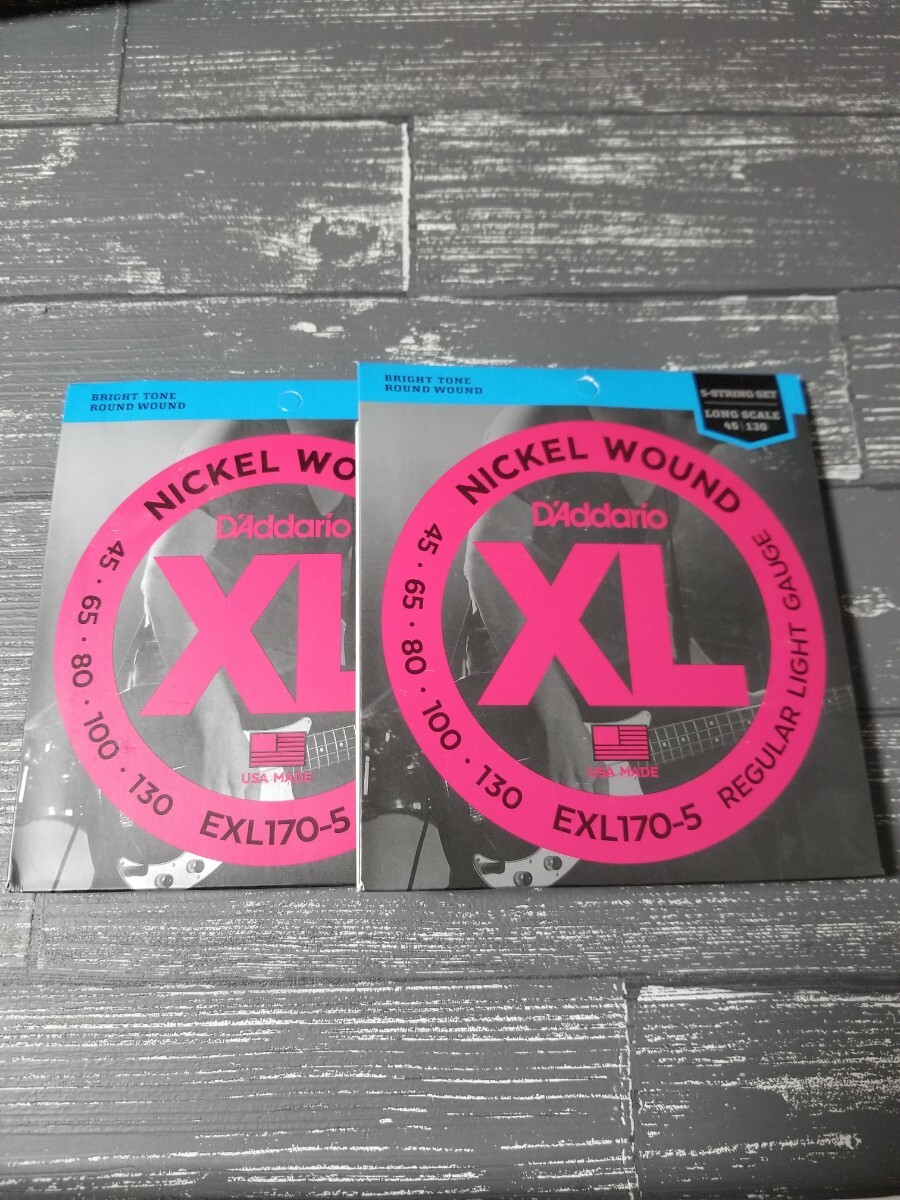 * новый товар D\'Addario D'Addario струны для бас-гитары никель EXL170-5 2 комплект 