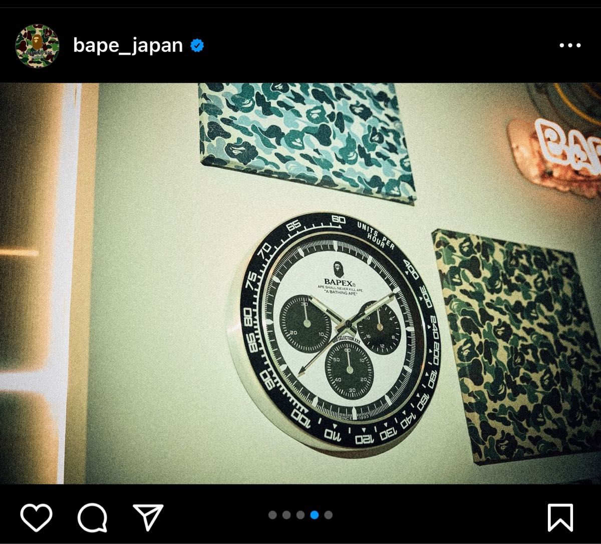  BAPE X GOD SELECTION XXX  BAPEX 壁掛け時計　ゴッドセレクション