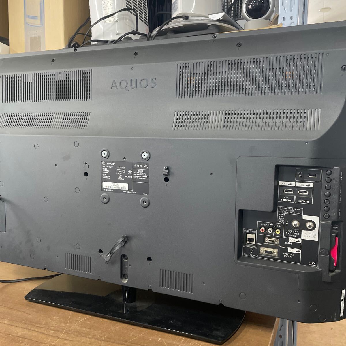 UTs194 【通電OK】 SHARP シャープ AQUOS 液晶テレビ 40V型 LC-40H30 2016年製 リモコン付き 傷ありの画像5