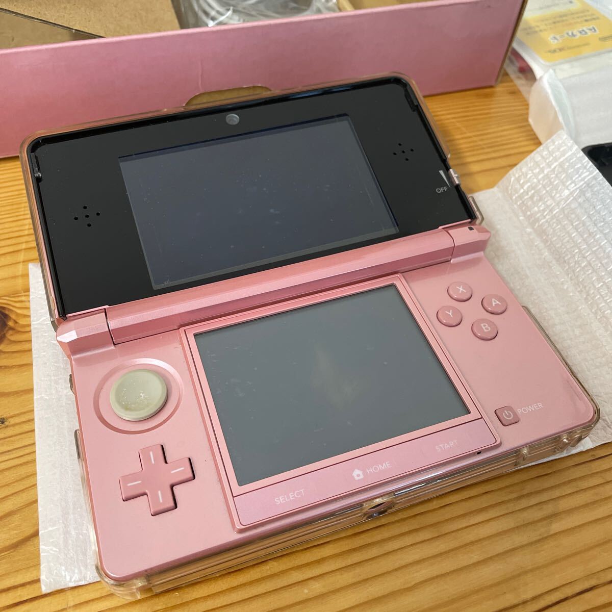 UTT348 ニンテンドー3DS CTR-001(JPN) 本体 セット ミスティピンク 簡易動作確認済み 現状品_画像4