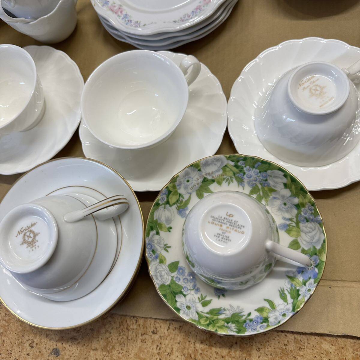 UTn687 [ set sale ] cup & saucer plate summarize Noritake Narumi Wedgwood Lancel etc. Western-style tableware tableware tea cup 