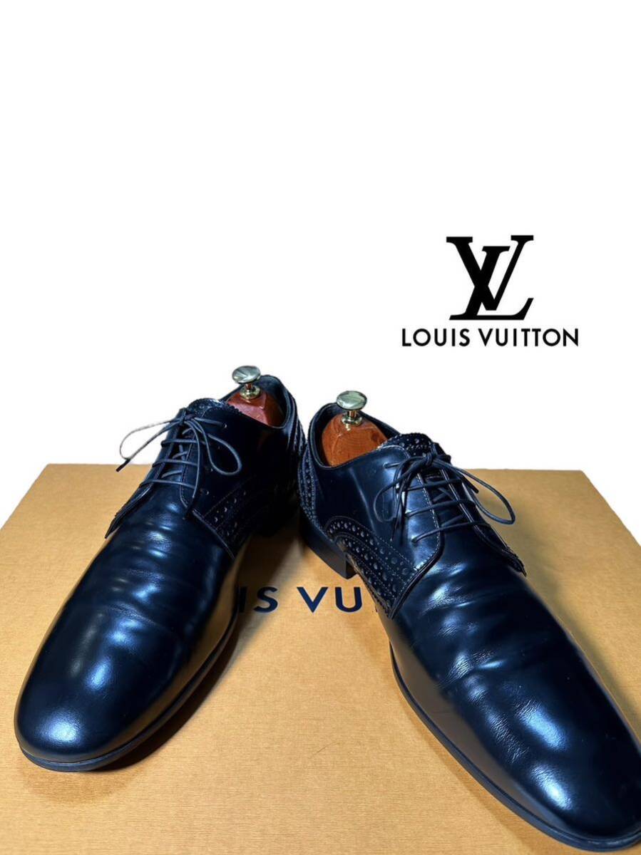 【本物保証】希少サイズ ◆LOUISVUITTON ルイヴィトン◆パンチング ローファー ビジネスシューズ 革靴 MT 0165 サイズ10 29cm相当_画像1