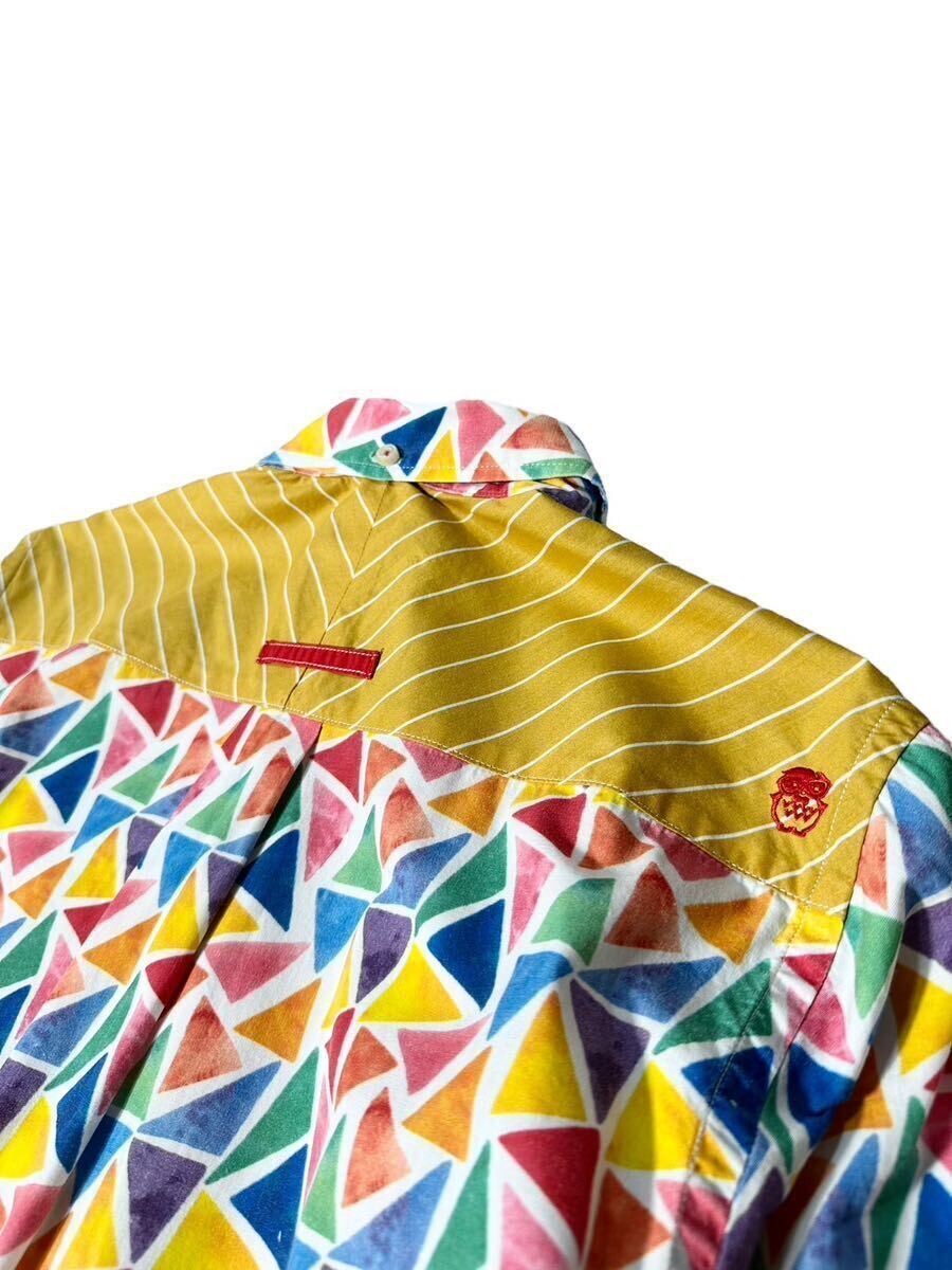 【三角マルチデザイン】新品同様◆ 河谷シャツ カワタニシャツ ◆長袖シャツ デザインシャツ トップス サイズ Sの画像9
