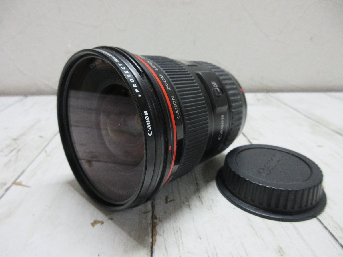 4.１円　キャノン Canon ZOOM LENS EF 17-35mm 1:2.8 L ULTRASONIC 一眼カメラ用 レンズ 付属品あり 【星見】_画像1