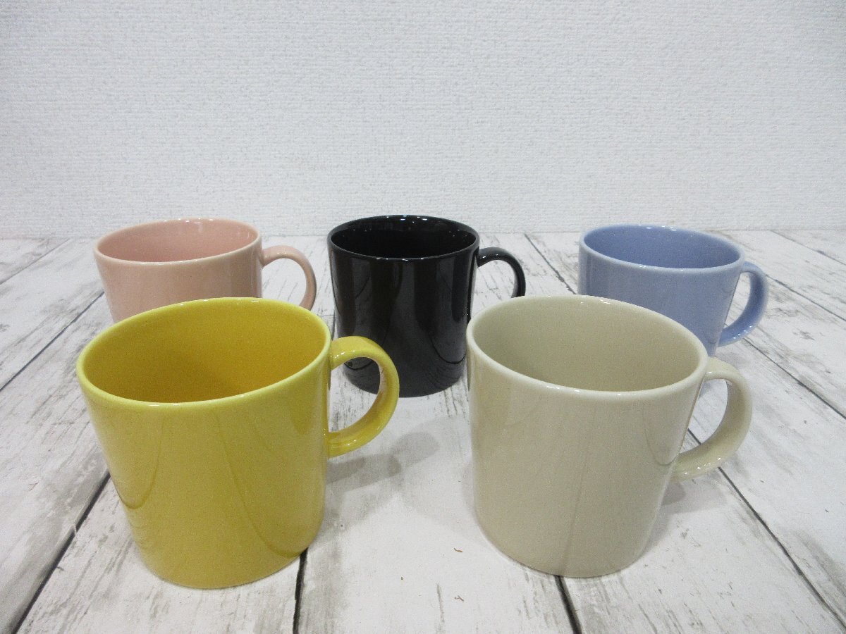 1 jpy b iittala iittala TEEMA tea ma mug 5 piece set black. yellow. pink. beige [ star see ]