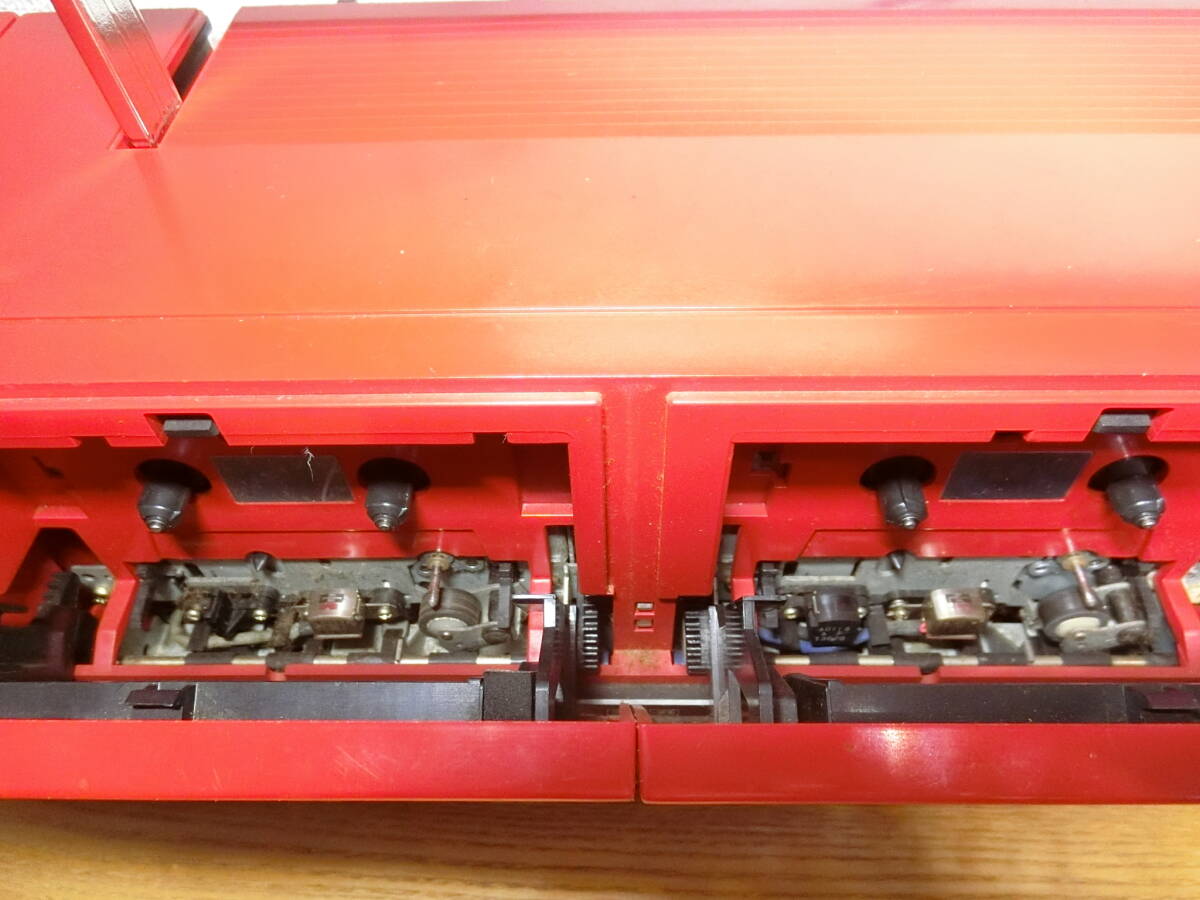 シャープ QT-88R 赤/レッド ダブルカセットラジカセ本体 SHARP/カセットッデッキ/QT88R/REDの画像4