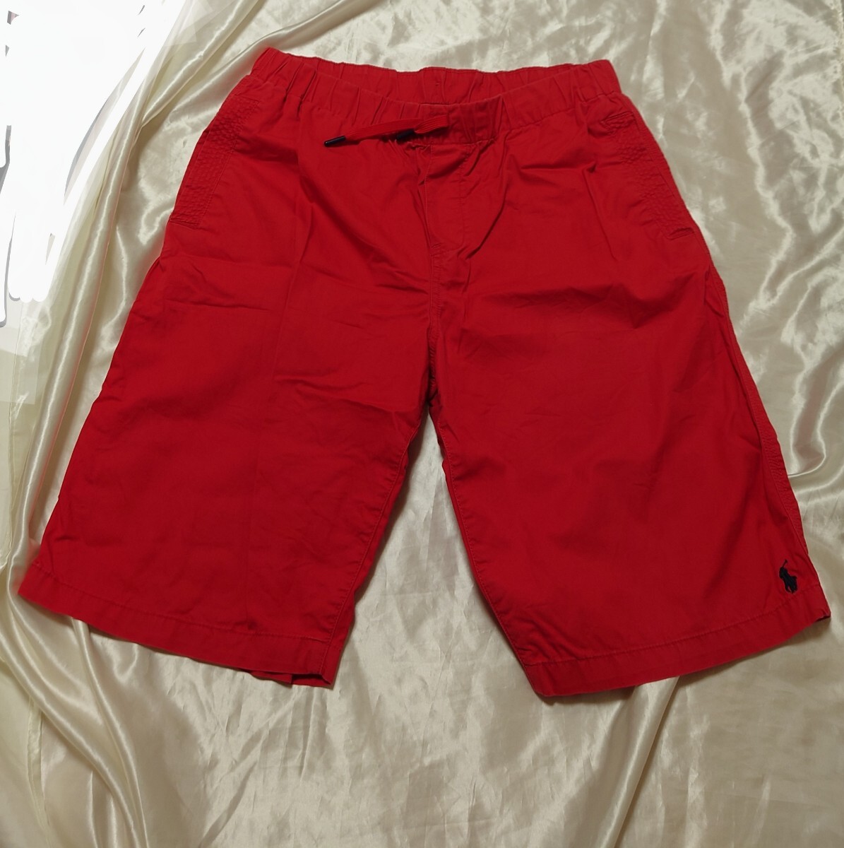  匿名配送 ラルフローレン 赤 短パン ハーフパンツ レッド ロゴありXL 男の子 ジュニア 日本サイズ170 ショートパンツの画像1
