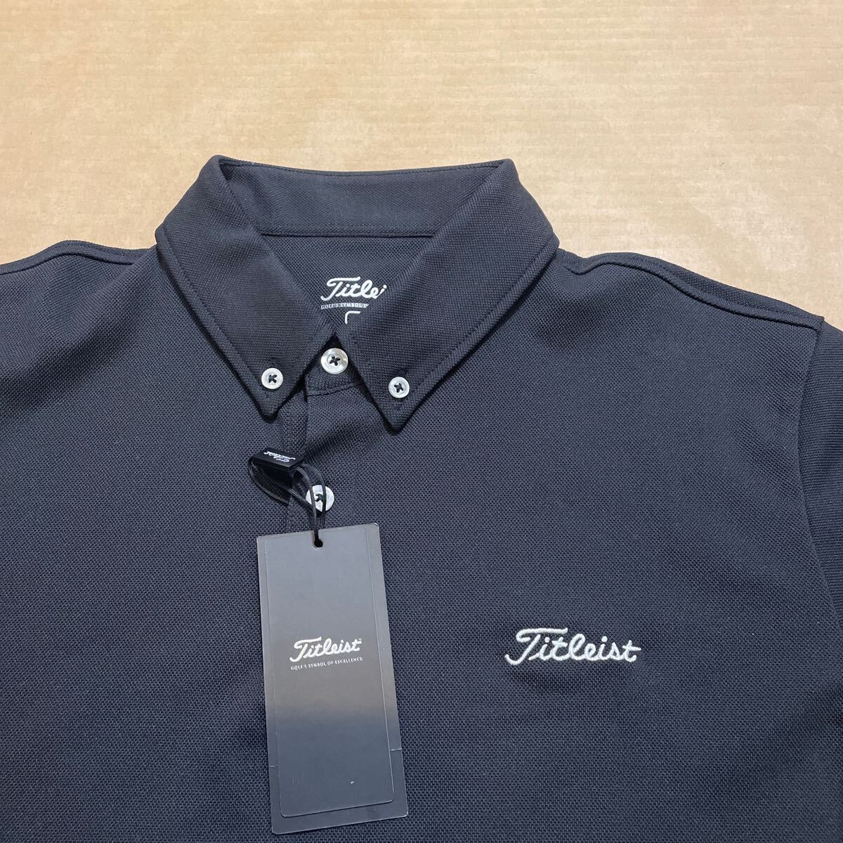 新品 定価13200円【メンズM】Titleist タイトリスト シャムロック カノコボタンダウンシャツ 半袖ポロシャツ ゴルフ ウェアの画像2