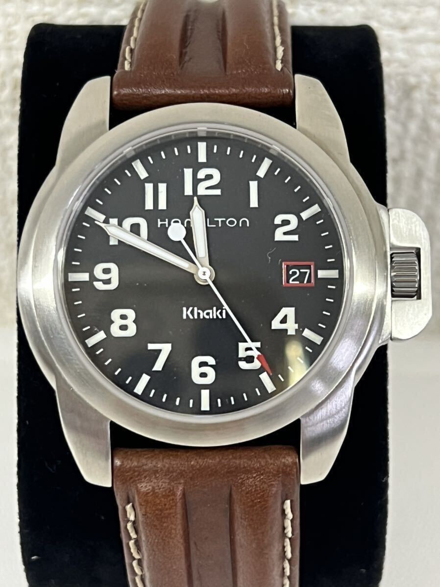 【1円スタート】HAMILTON KhakI ハミルトン　カーキ　6309 革ベルト　腕時計　メンズ　ヴィンテージ