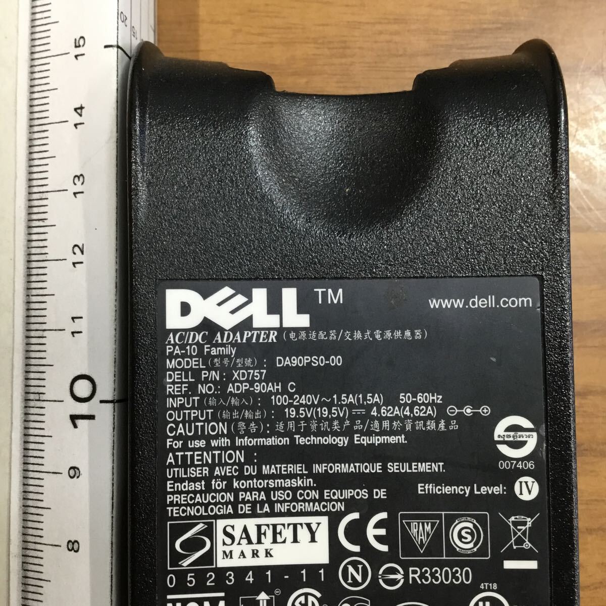 （0419HR04）送料無料/中古/DELL デル/DA90PS0-00・DA90PS1-00・LA90PS0-00/19.5V/4.62A/純正 ACアダプタ 3個セット_画像2