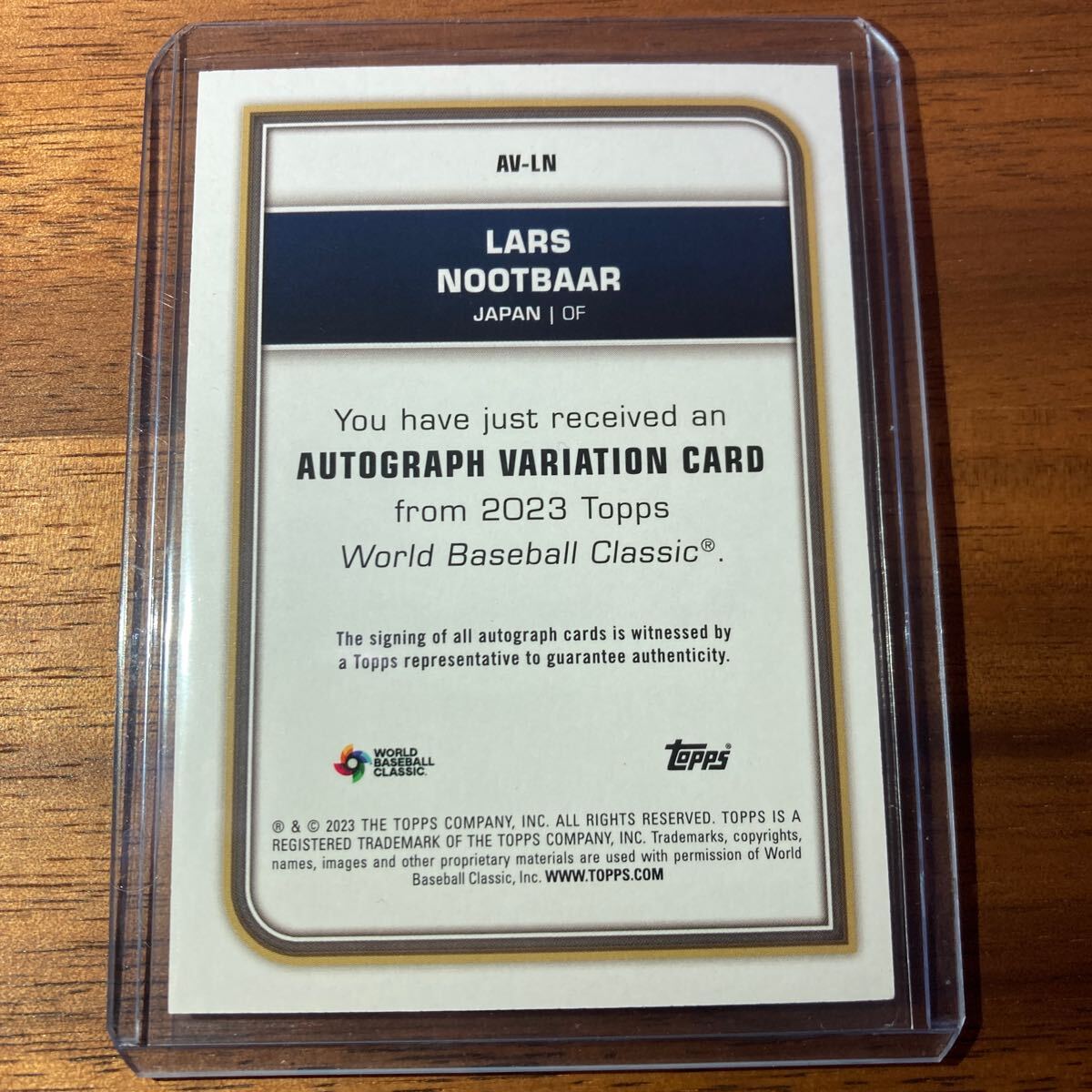 2023 Topps World Baseball Classic Lars Nootbaar ラーズ ヌートバー Auto サイン WBC 大谷_画像2