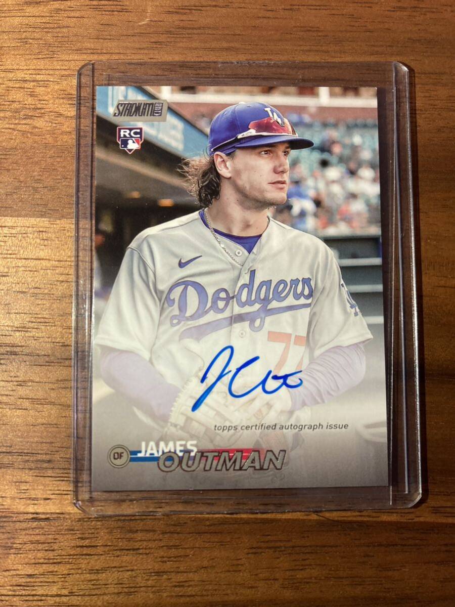 2023 Topps Stadium Club James Outman アウトマン RC Auto ルーキー サイン ドジャース 大谷翔平_画像1