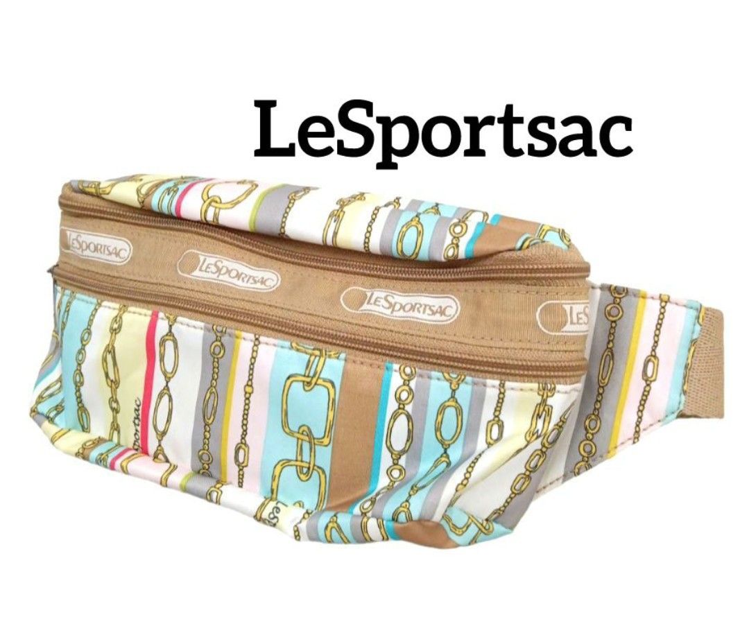 LeSportsac レスポートサック ウエストポーチバッグ チェーン 鎖模様