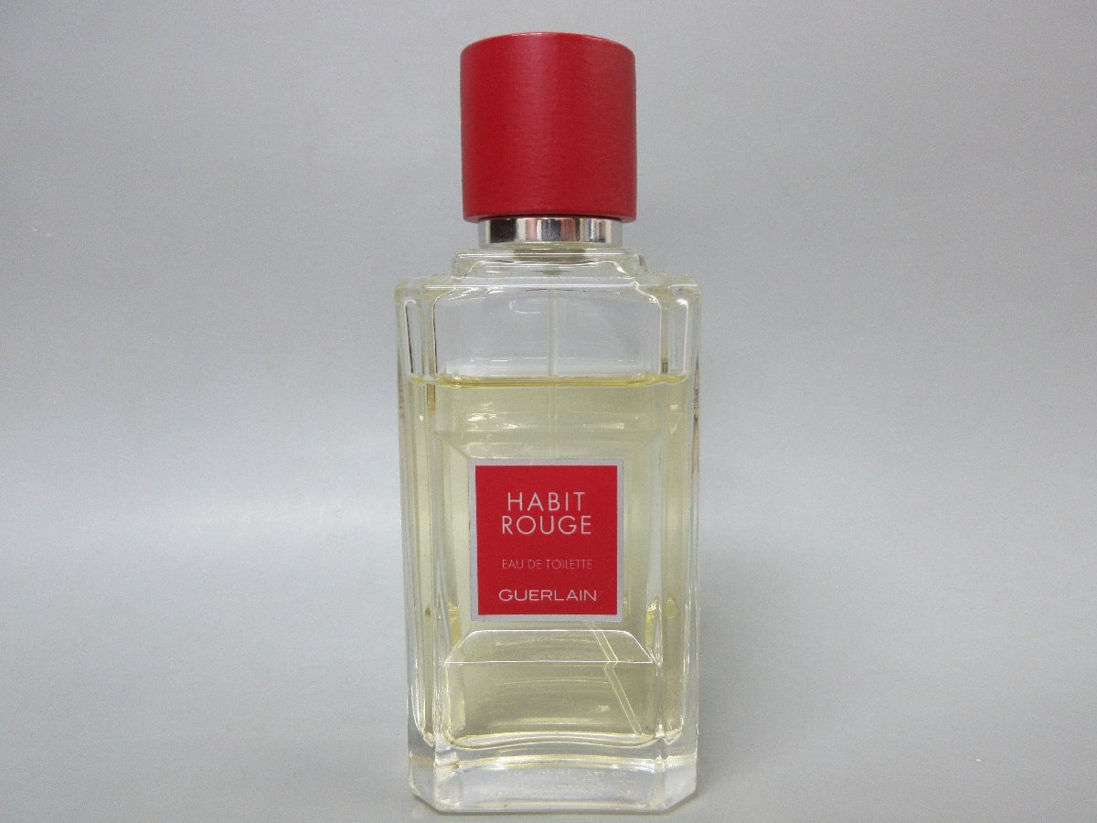 GUERLAIN HABIT ROUGE ゲラン アビルージュ 50ml EAU DE TOILETTE オードトワレ 香水 パヒューム フランス製 残量8割程 メンズの画像1