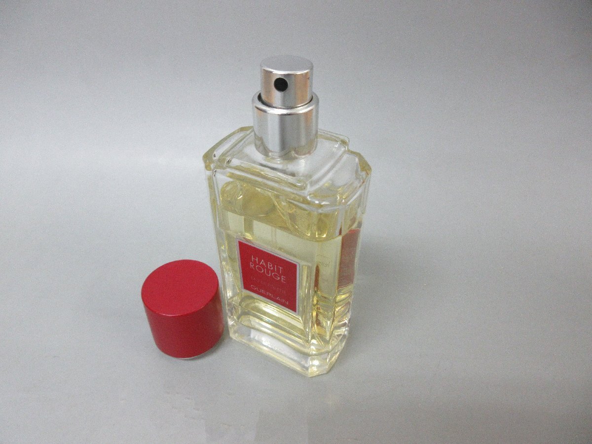 GUERLAIN HABIT ROUGE ゲラン アビルージュ 50ml EAU DE TOILETTE オードトワレ 香水 パヒューム フランス製 残量8割程 メンズの画像5