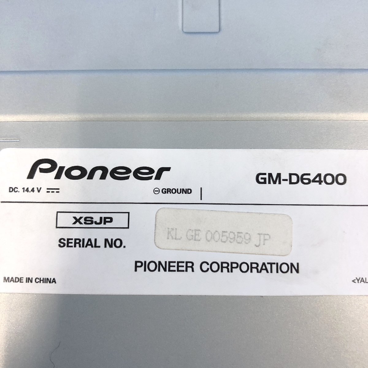 [24P01155C1]@ Pioneer carrozzeria Pioneer Carozzeria GM-D6400 4ch power amplifier * goods with special circumstances 