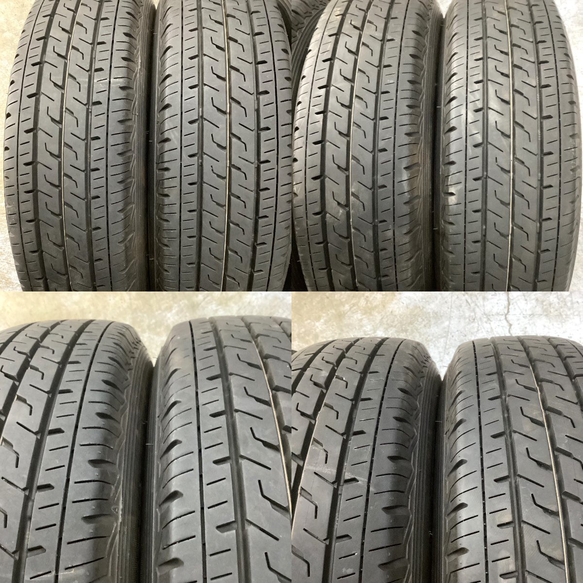 [W941D5A]@ 日産 ADバン(Y11)純正スチールホイール 14×5J+40 165/80R14 91/90N LT ブリヂストン エコピア R710 2022年 夏タイヤ 4本セット_画像9