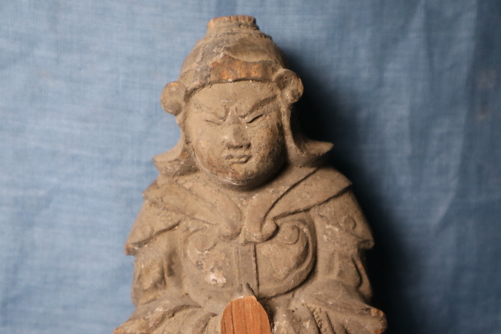 木彫 仏 立像 天部 検仏教美術仏像四天王十二神将珍品希少骨董オブジェ時代古寺の画像2