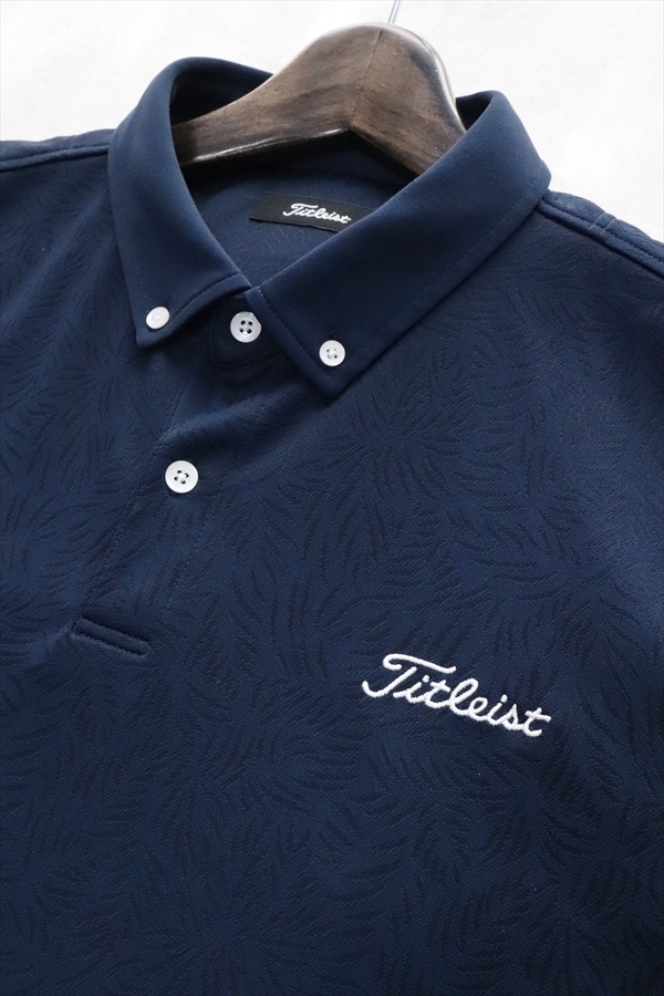 Titleist タイトリスト スコッティキャメロン メンズ プロ仕様 ビックサイズ ドライポロシャツ 紺色 3Lの画像4