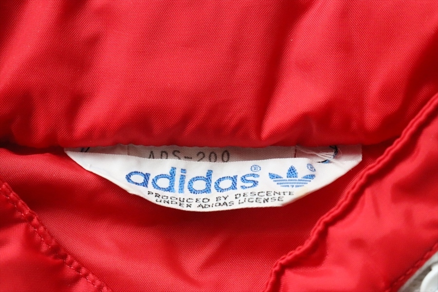 80s ヴィンテージ adidas アディダス デサント メンズ ナイロン ジャケット 赤 L_画像4