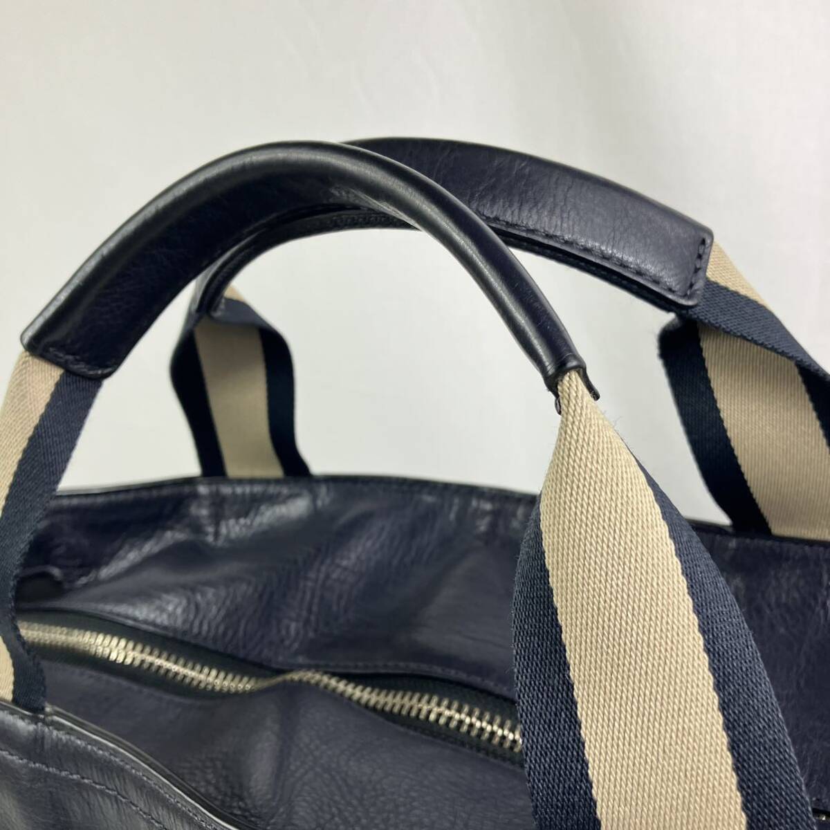  1円 極美品 COACH コーチ F71792 メンズ 2WAYトートバッグ ビジネスバッグ ブリーフケース 本革 スムースレザー ライン ネイビーの画像4