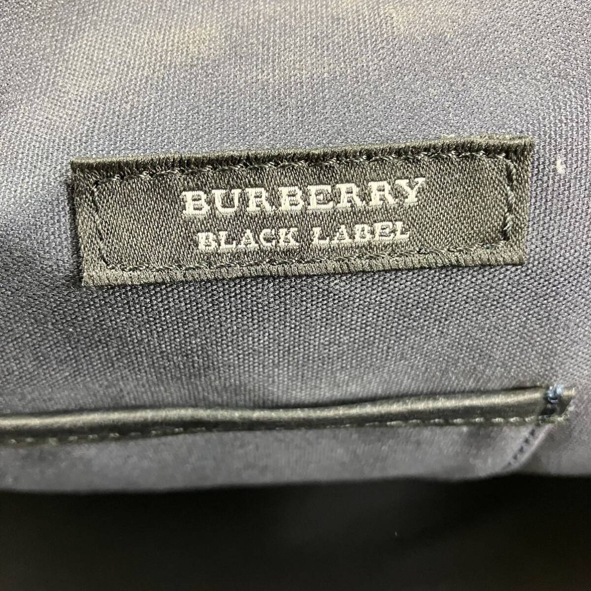 [ превосходный товар × обычная цена 30 десять тысяч иен ]BURBERRY BLACK LABEL Burberry Black Label портфель большая сумка сумка A4 натуральная кожа все кожа чёрный 