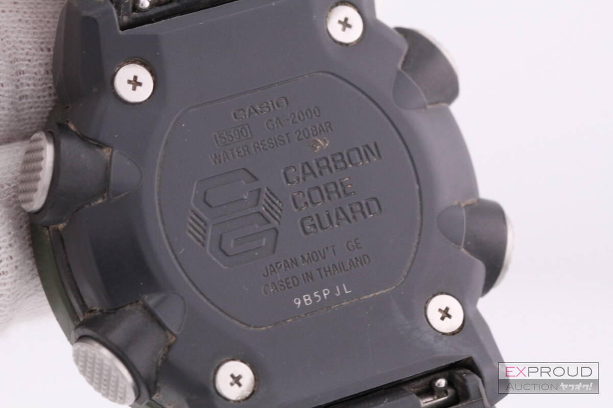 良品★R18 CASIO カシオ G-SHOCK ジーショック カーキ GA-2000 ショックレジスト 20気圧防水 腕時計 メンズ バックライト 動作確認済み_画像5