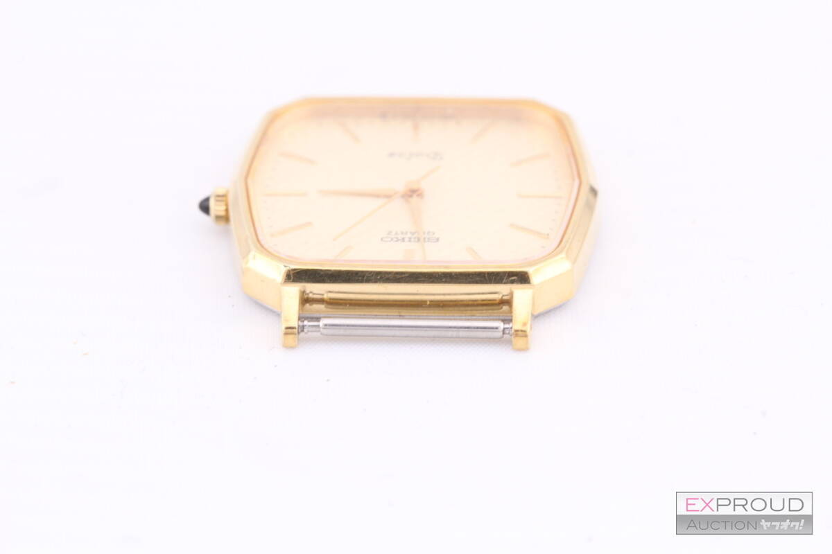 中古品★R71 SEIKO セイコー DOLCE ドルチェ 7731-5120 オールゴールド クオーツ ケース約2.6cm×2.8cm ベルトなし 腕時計 動作確認済み_画像5
