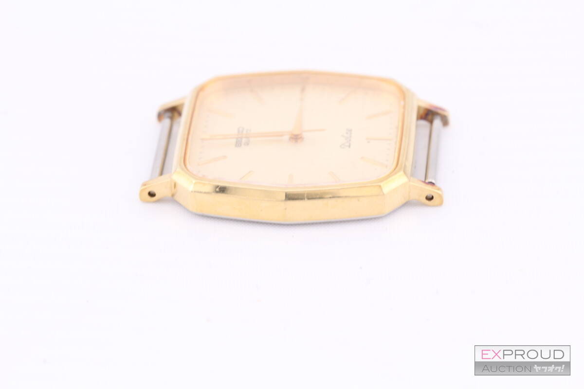 中古品★R71 SEIKO セイコー DOLCE ドルチェ 7731-5120 オールゴールド クオーツ ケース約2.6cm×2.8cm ベルトなし 腕時計 動作確認済み_画像3