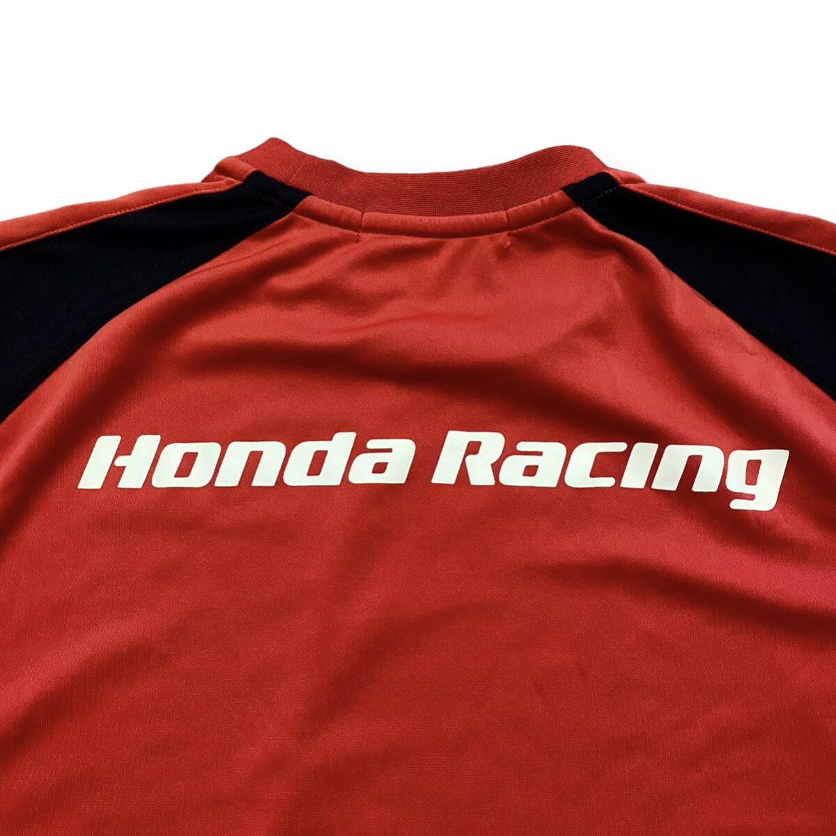Honda Racing ホンダ レーシング 半袖 クルーネック Tシャツ ストレッチ プリント 赤 レッド トップス Tee サイズ Mの画像6