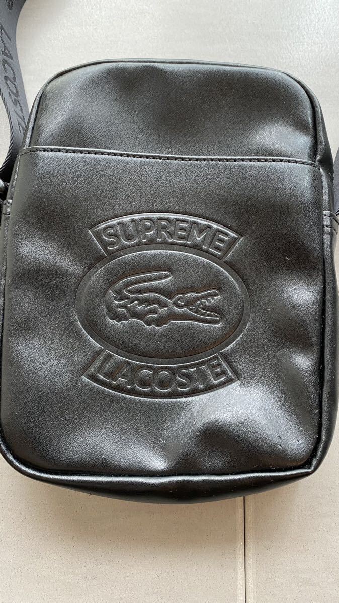 中古 2018ss Supreme × Lacoste Shoulder Bag 黒 シュプリーム ラコステ ショルダーバッグ の画像2