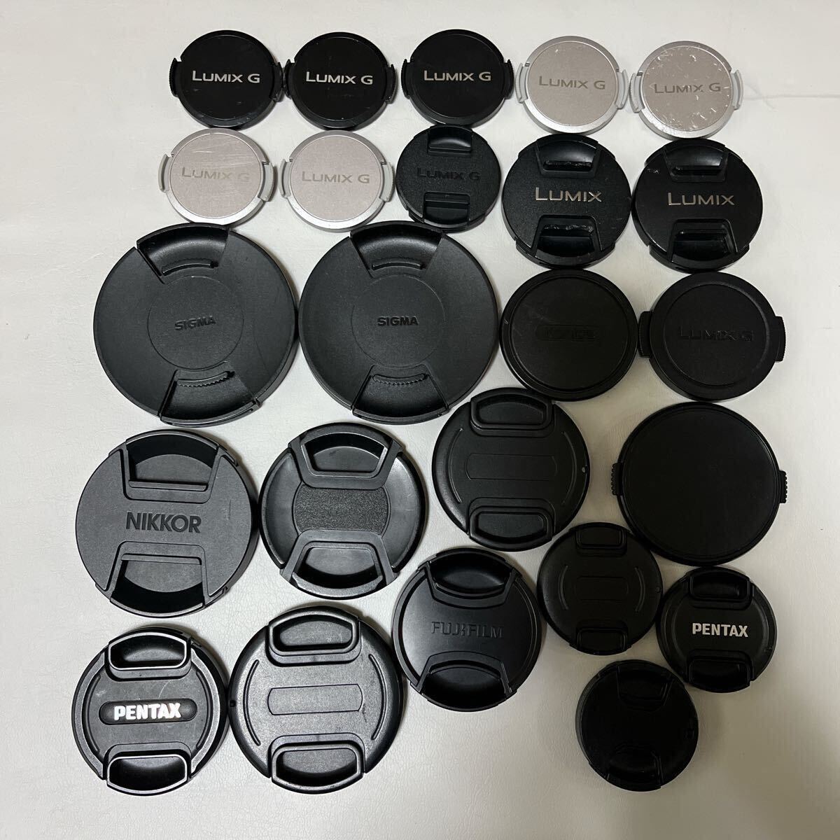 [ set sale ]24 piece set lens cap LUMIX pentax Fuji Film FUJIFILM NIKKOR SIGMA Konica single‐lens reflex camera 