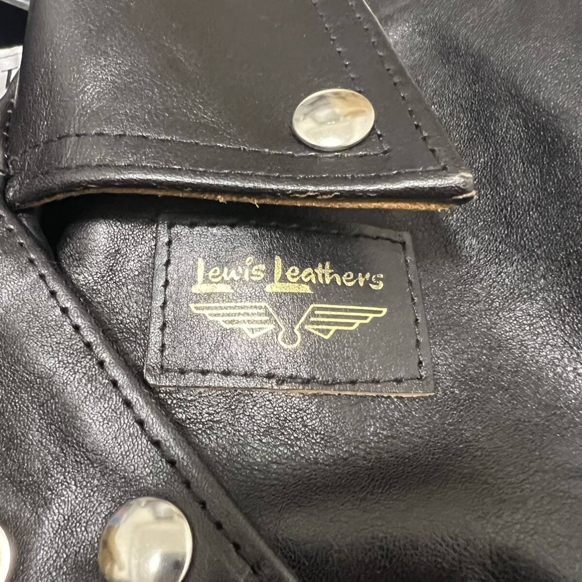 ルイスレザー Lewis leathers 441T ライダース ダブル 36 スクエア AVIAKIT タンニン ベジカウ サイクロン カウハイド_画像4