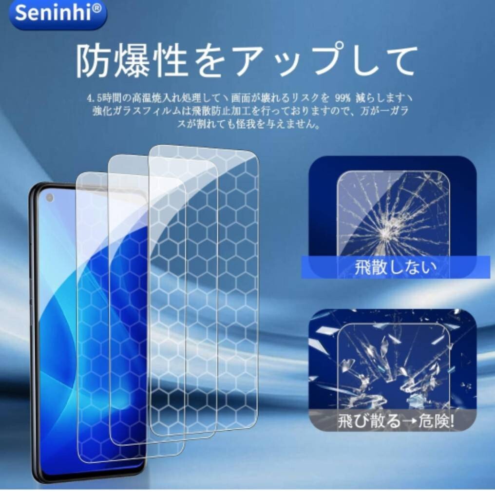 OPPO Reno5Aガラスフィルム&カメラフィルム4枚セット_画像3