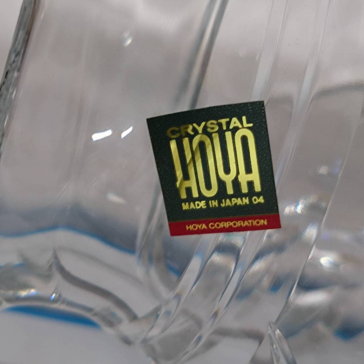K) HOYA CRYSTAL ホヤクリスタル ガラス 花瓶 花器 フラワーベース インテリア 硝子 花入 置物 オブジェ D0804の画像4