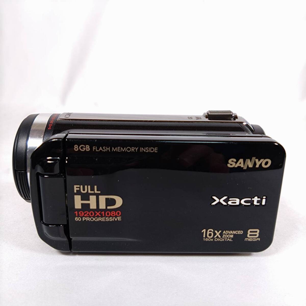 K) SANYO サンヨー Xacti DMX-FH11 ブラック デジタルビデオカメラ デジカメ 説明書 通電確認済 D1902の画像2