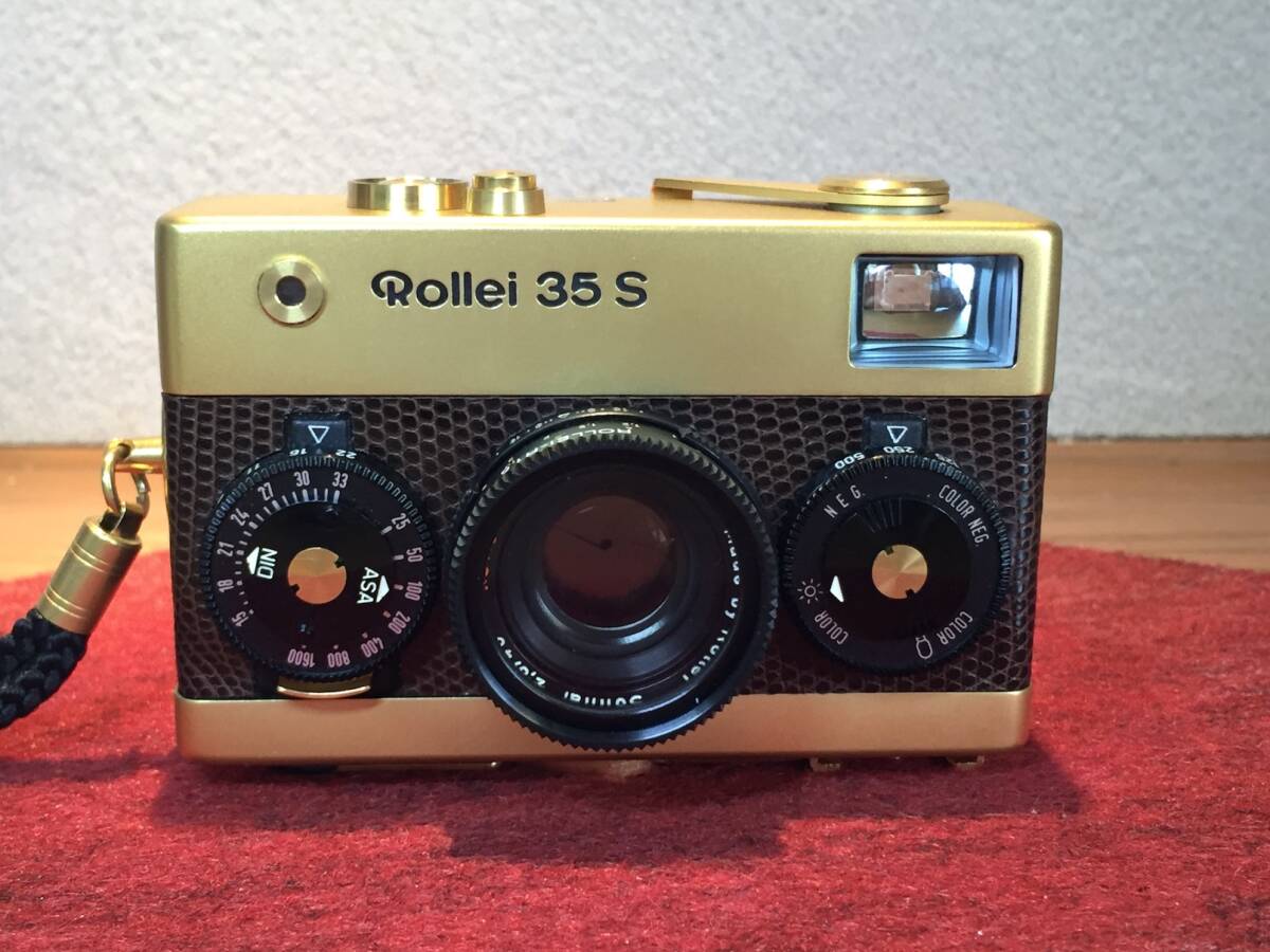 ○Rollei 35S GOLD ゴールド SINGAPORE / Sonnar 40mm F2.8 ローライ MFコンパクトフィルムカメラ 60周年記念モデル 1500台限定_画像3