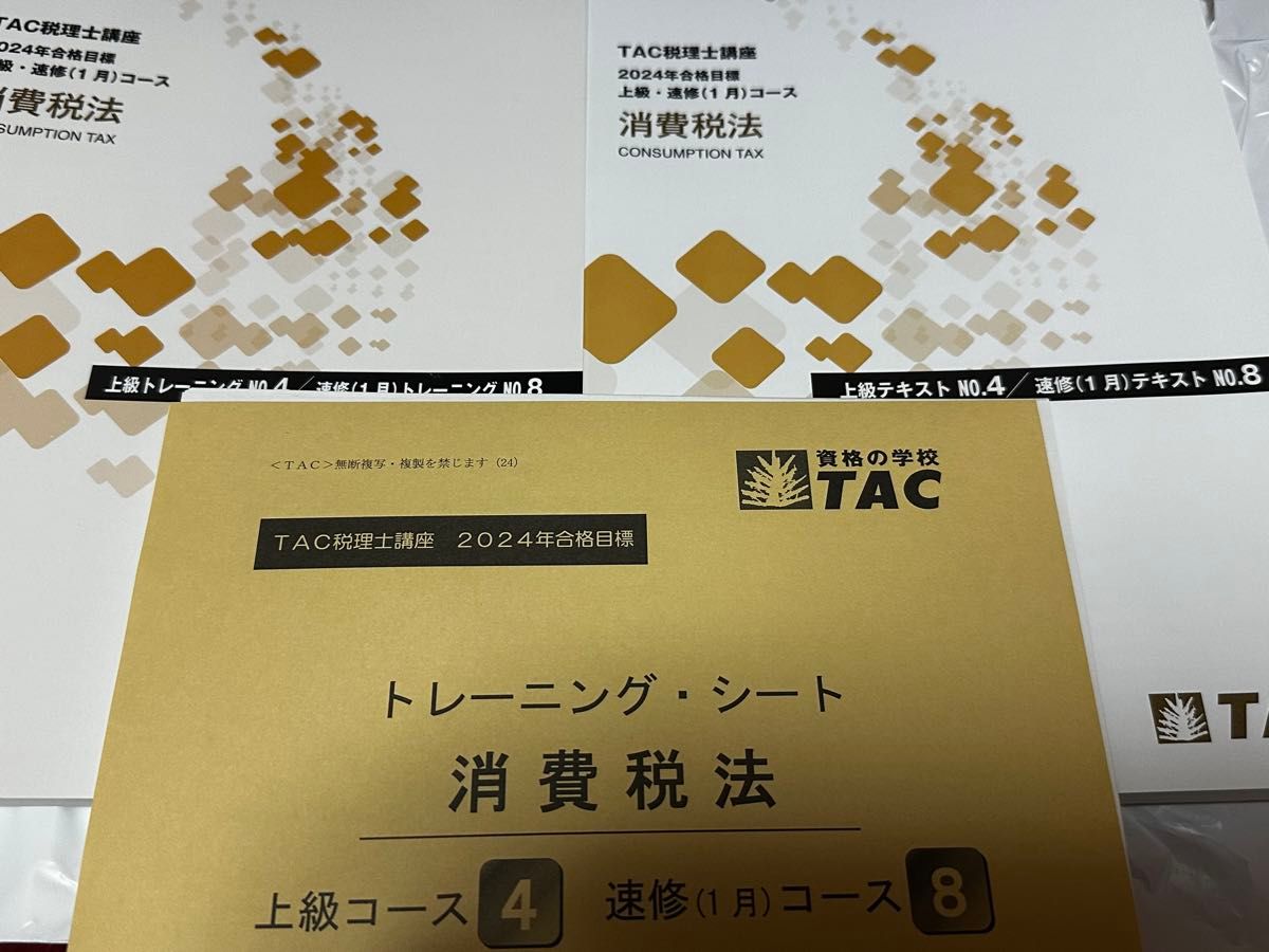 2024年度】TAC 税理士講座　消費税法　テキスト・トレーニングセット（上級・速習コース）⑧　適格請求書 インボイス制度