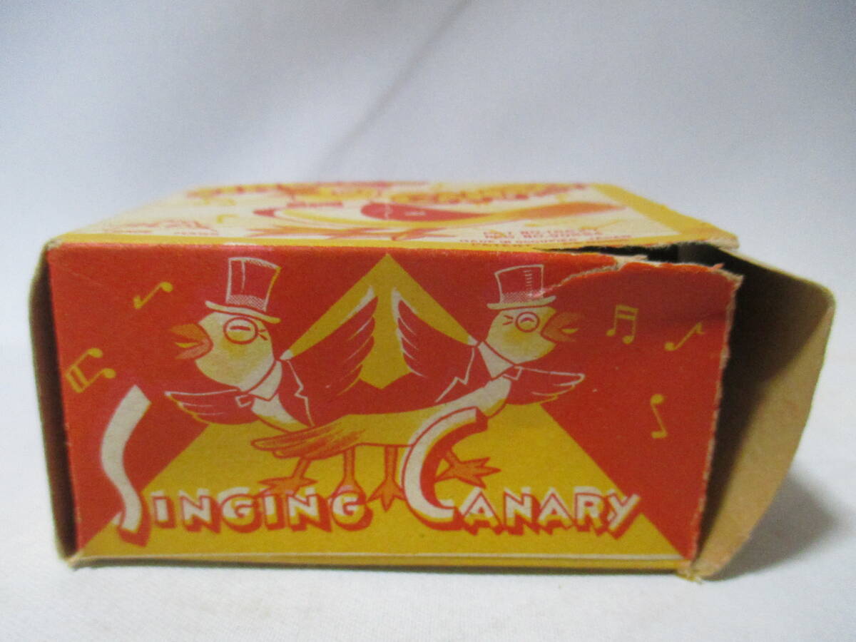 アルプス製 オキュパイドジャパン　ゼンマイ 鳥のおもちゃ　「SINGING　CANARY」 　箱入　定形外送料￥５１０_箱に破れを見受けます。