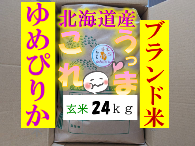 【送料無料】ゆめぴりか　１等米　玄米24キロ　特A北海道米　令和５年産　農家直送_画像1