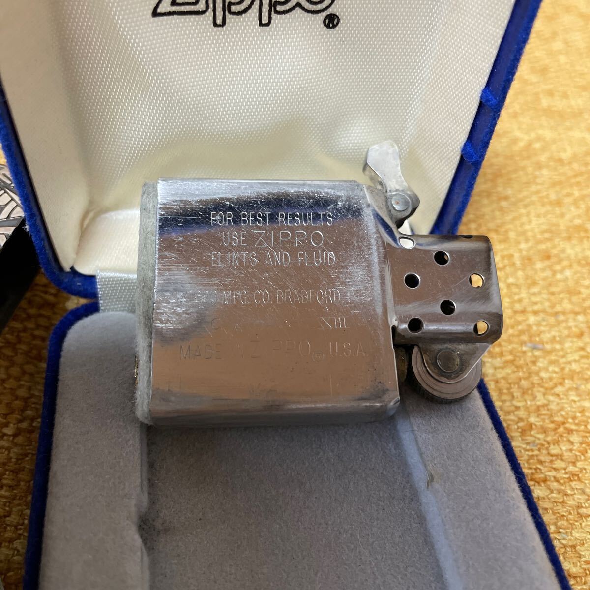 ZIPPO ライター 彫刻 ジャンク品 の画像8